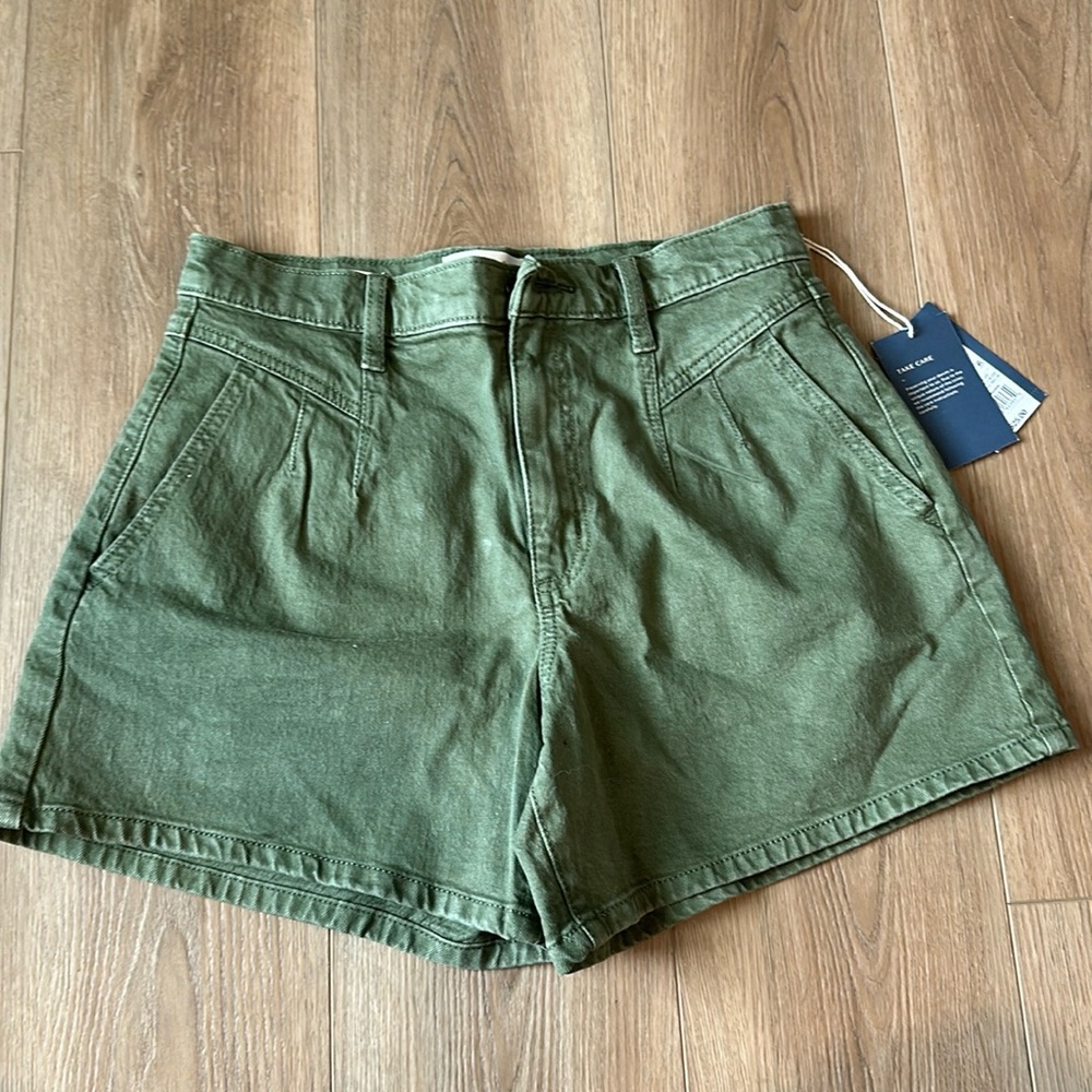 Army green cargo shorts